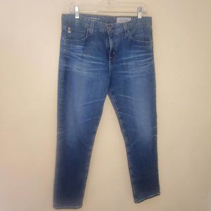 AG Adriano Goldschmied  Ex Boyfriend Slim Fit Whisker Front Faded Jeans Sz 28R